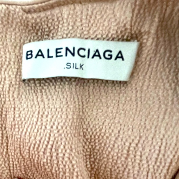 Balenciaga Peach Babydoll Silk Dress - Picture 4 of 7